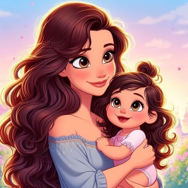 Album 30+ hình ảnh mẹ và con gái hoạt hình dễ thương, tình cảm nhất 2025