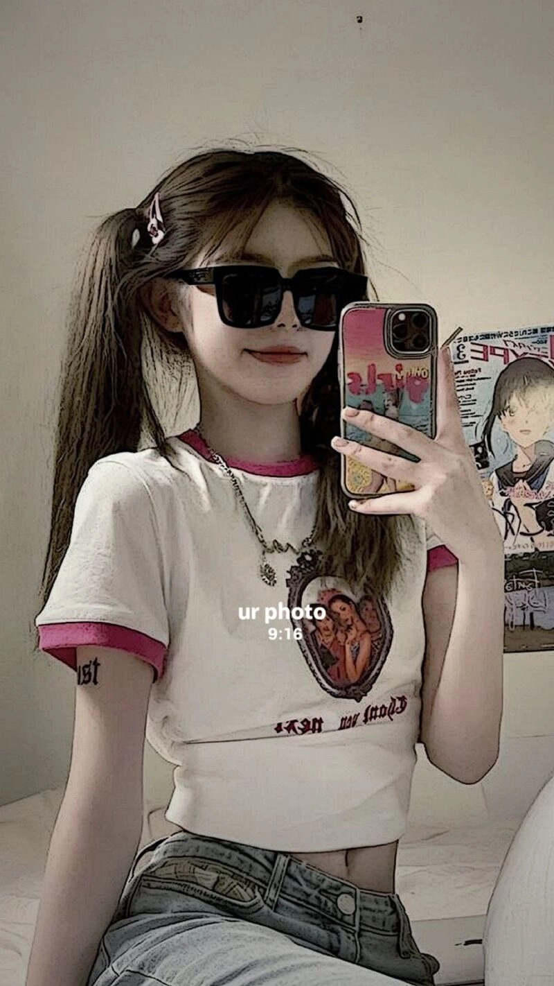 ảnh gái xinh đeo kính che mặt