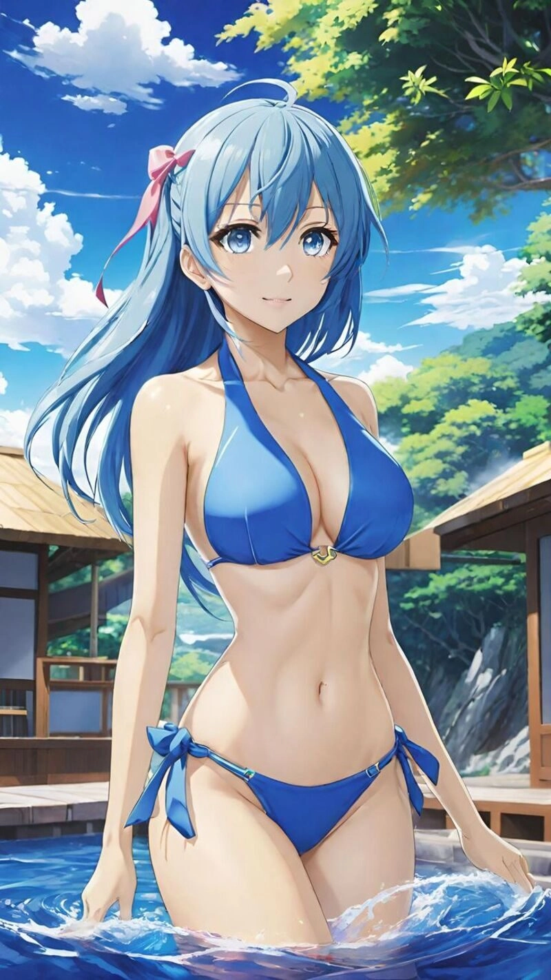 ảnh anime nữ mặc đồ bơi