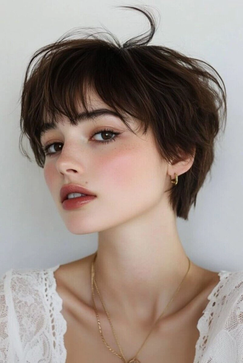 ảnh gái đẹp tóc ngắn che mặt
