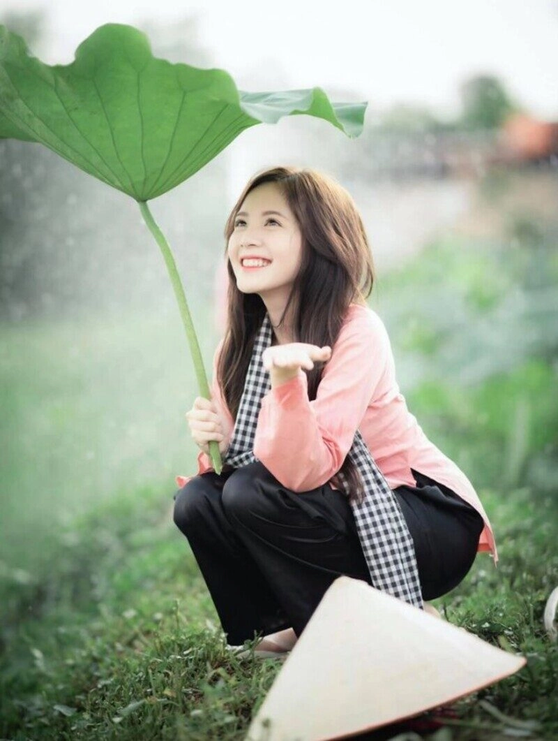 ảnh gái quê giản dị