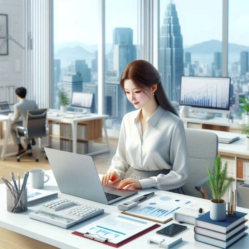 ảnh gái văn phòng làm việc