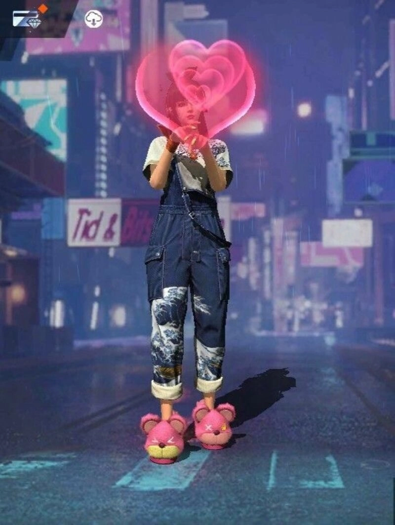 con gái ảnh ff thả tim